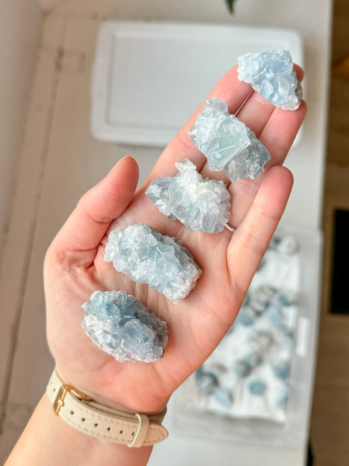 Celestite Mini Cluster // Serenity + Communication