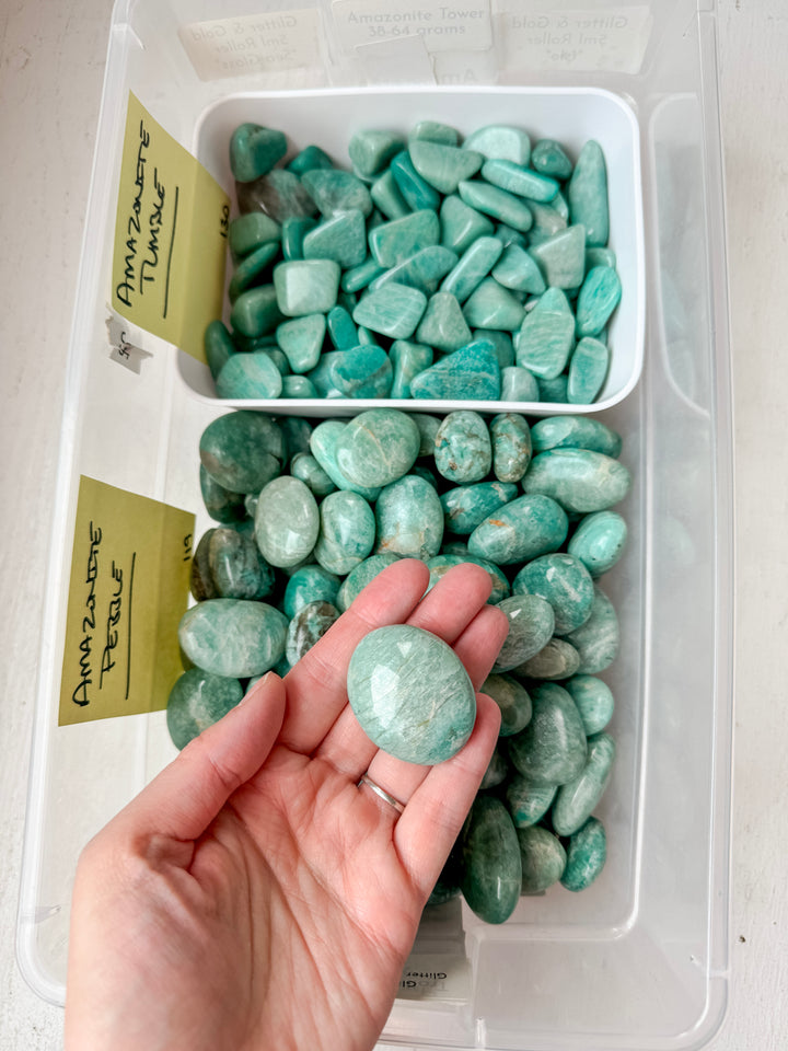 Amazonite Pebble // Communication + Optimism