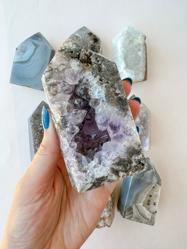 Agate Druzy Tower (Large) // Grounding + Balance