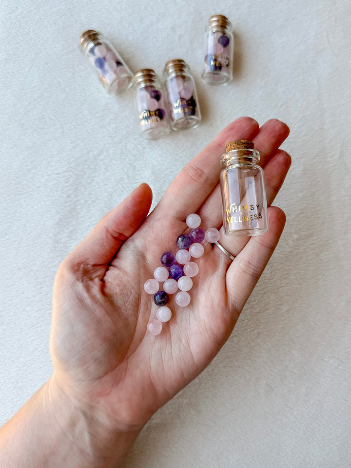 Amethyst + Rose Quartz Mini Spheres // Protection + Love