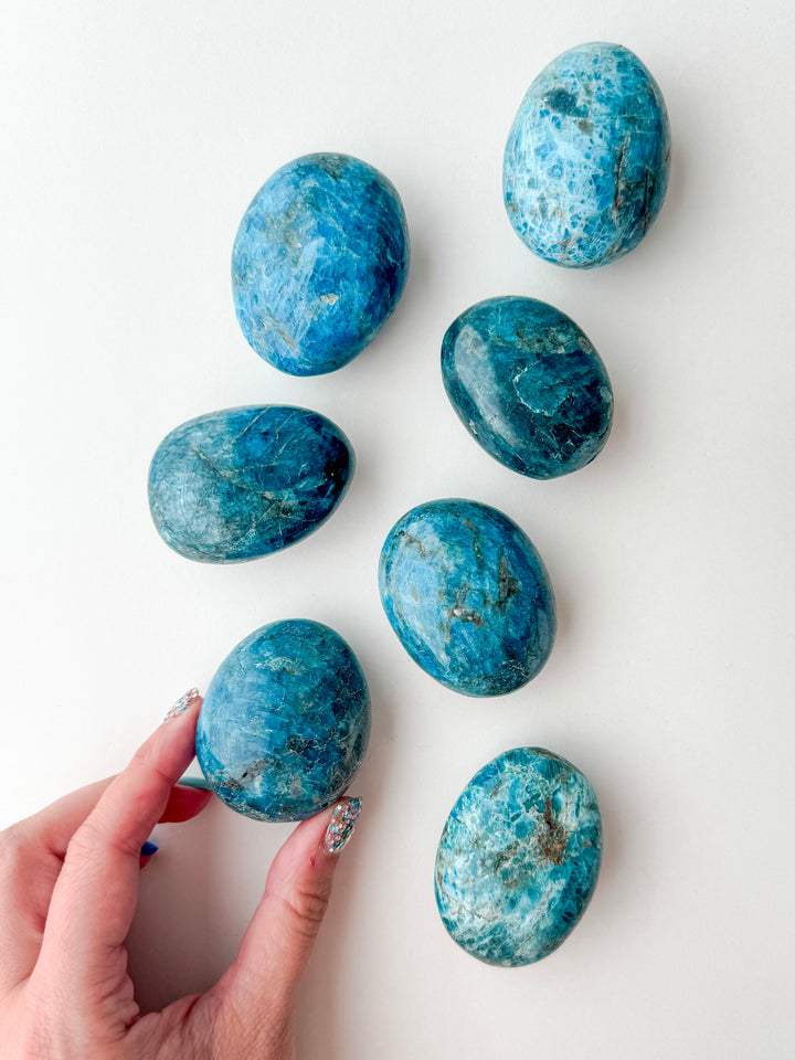 Apatite Palm Stone // Creativity + Motivation + Clarity