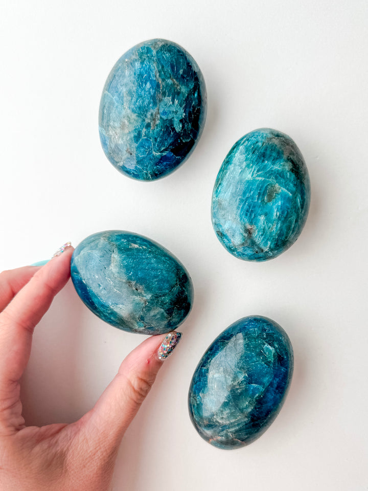 Apatite Palm Stone // Creativity + Motivation + Clarity