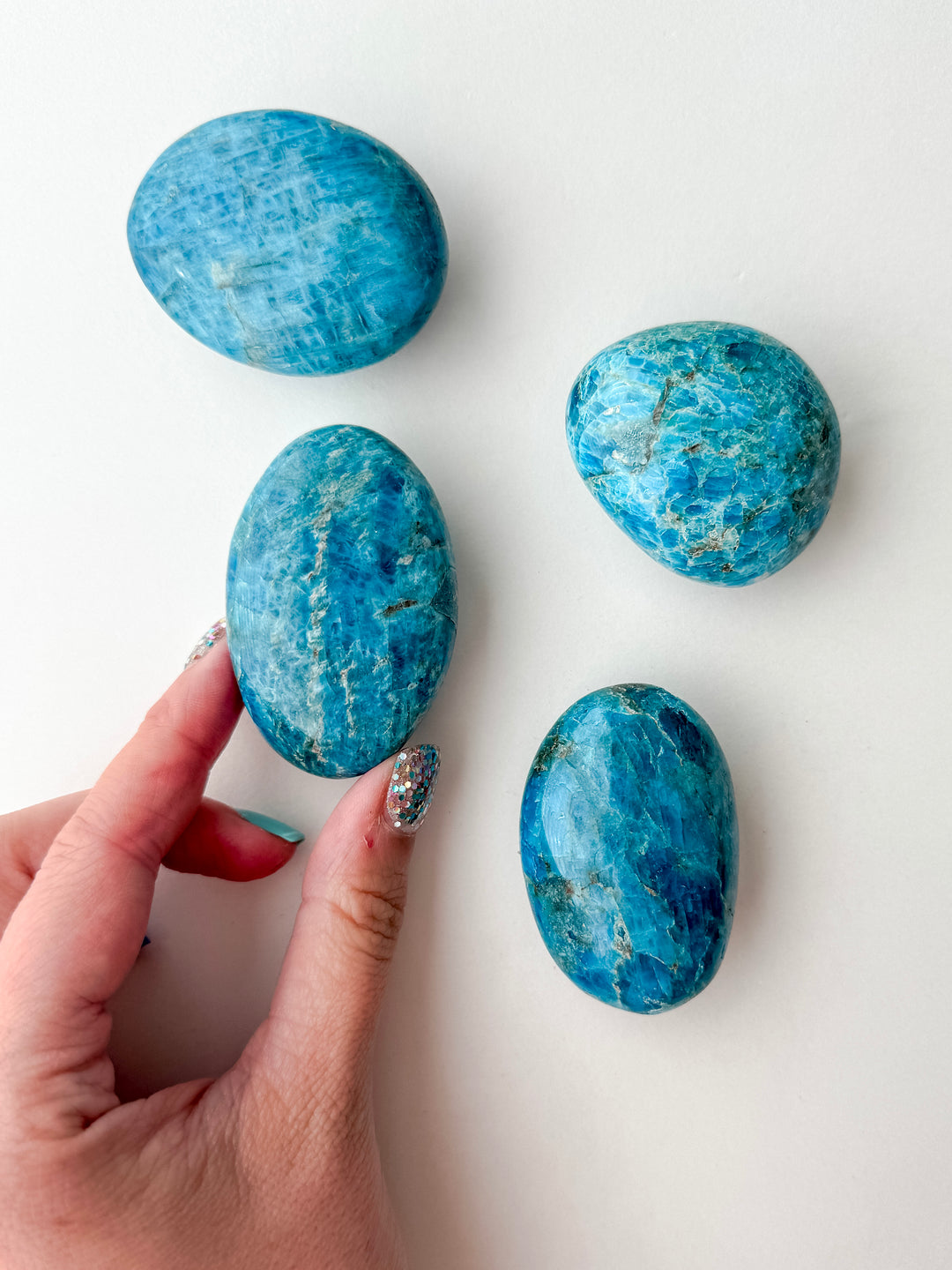 Apatite Palm Stone // Creativity + Motivation + Clarity