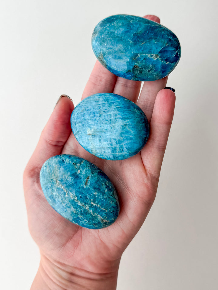 Apatite Palm Stone // Creativity + Motivation + Clarity