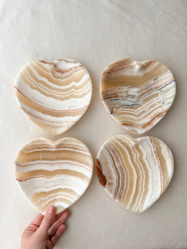Aragonite Heart Bowl // Concentration + Strength + Energy