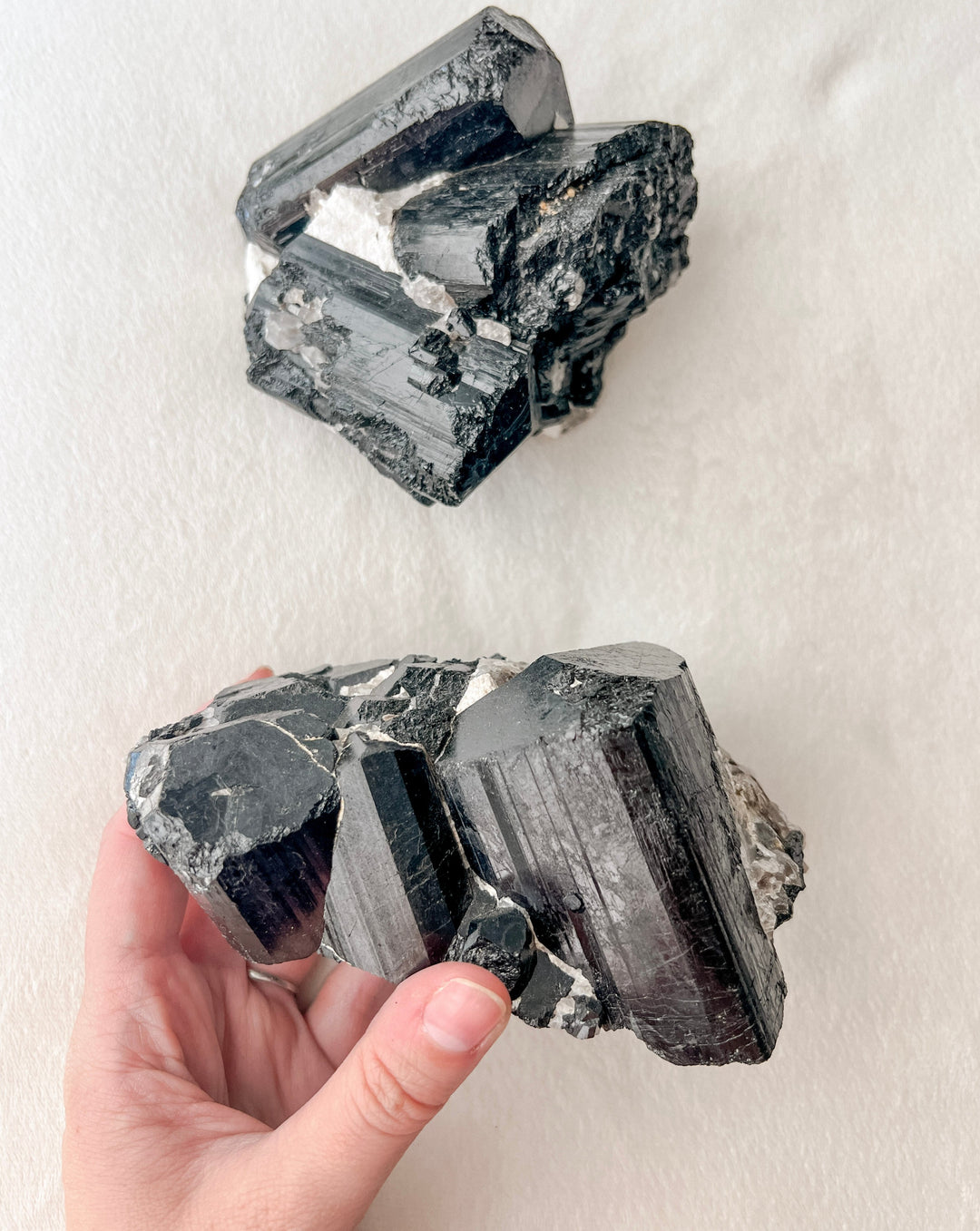 Black Tourmaline Raw Cluster // Grounding + Clears Negative Thoughts