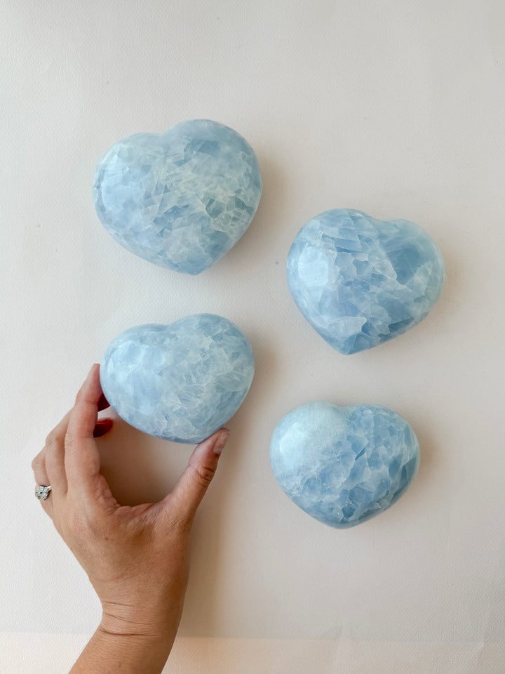 Blue Calcite Heart // Calm + Communication