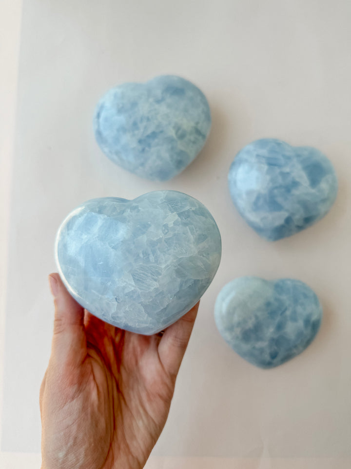 Blue Calcite Heart // Calm + Communication