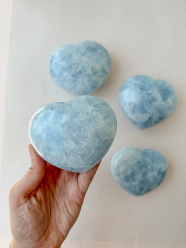 Blue Calcite Heart // Calm + Communication