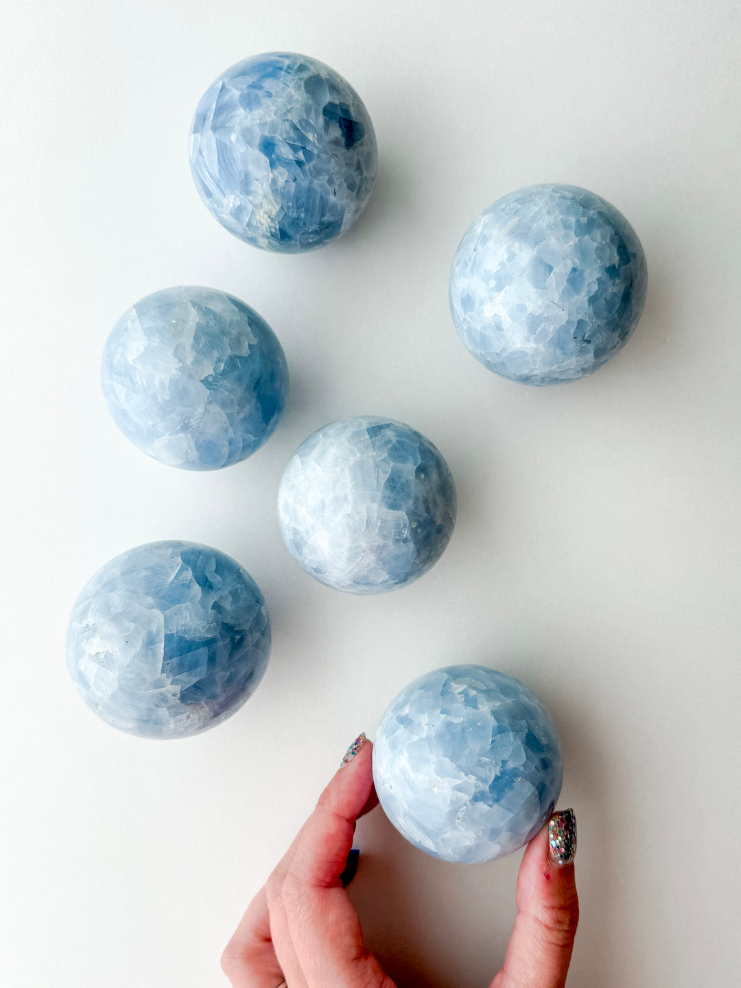 Blue Calcite Sphere // Calm + Communication