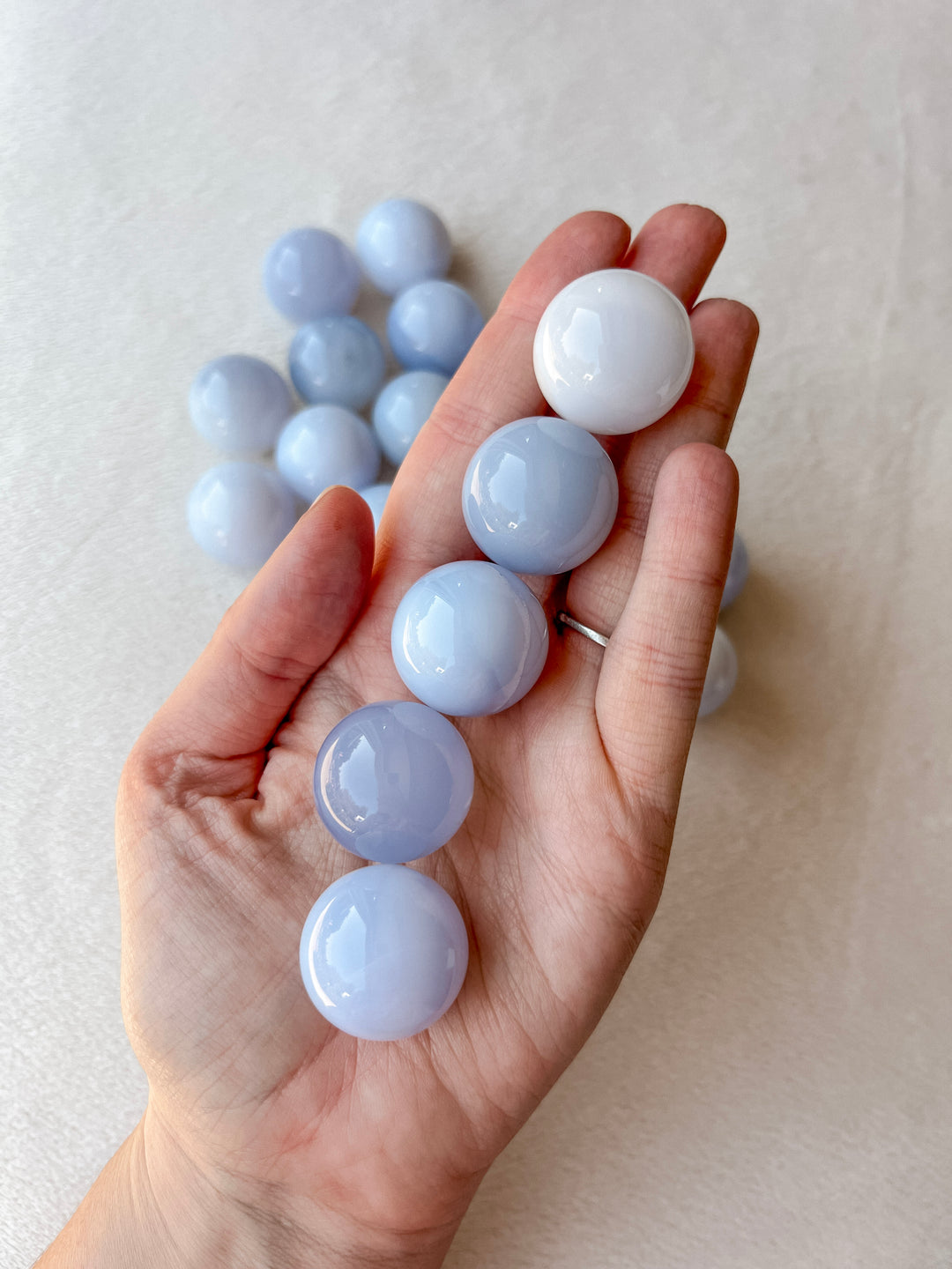 Blue Chalcedony Sphere // Self-Reflection + Open Your Heart