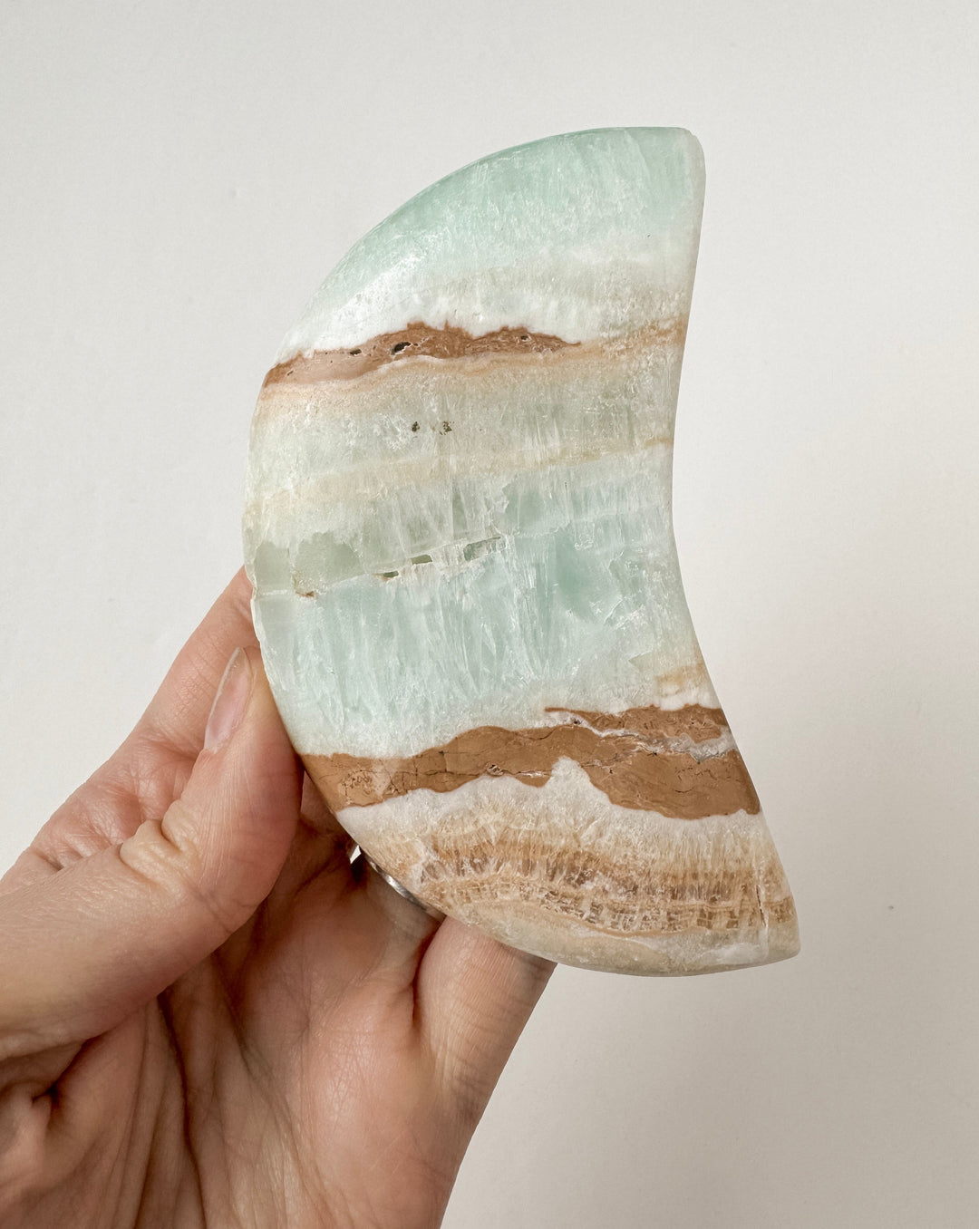 Caribbean Calcite Moon // Calming + Finding Your Voice + Soothing