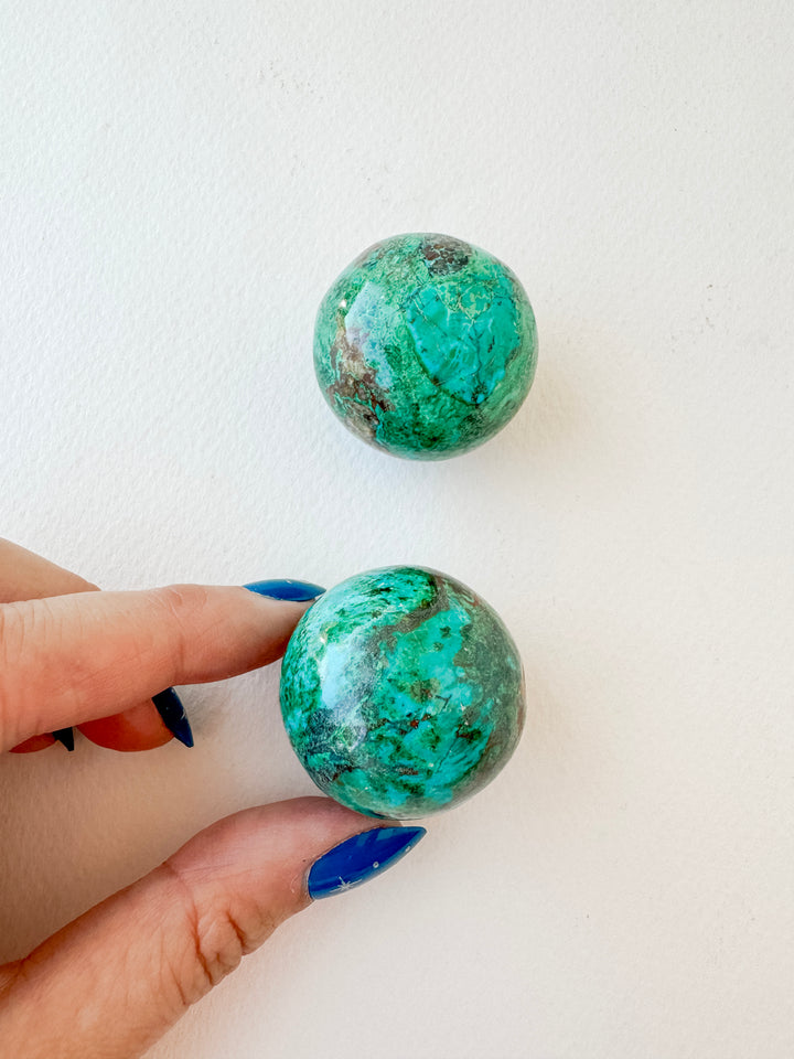 Chrysocolla Sphere (High Quality) // Tranquility + Communication