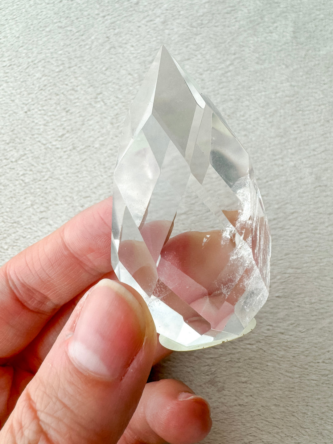 Clear Quartz Faceted Teardrop // Clarity + Amplification