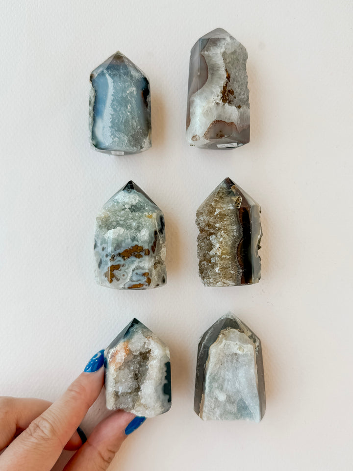 Agate Druzy Tower (Small) // Grounding + Balance