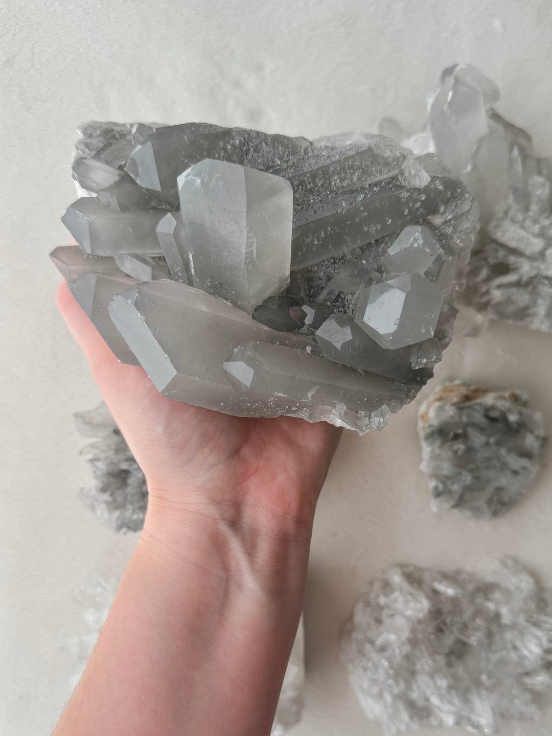 Gray Phantom Quartz Cluster // Transformation + Insight