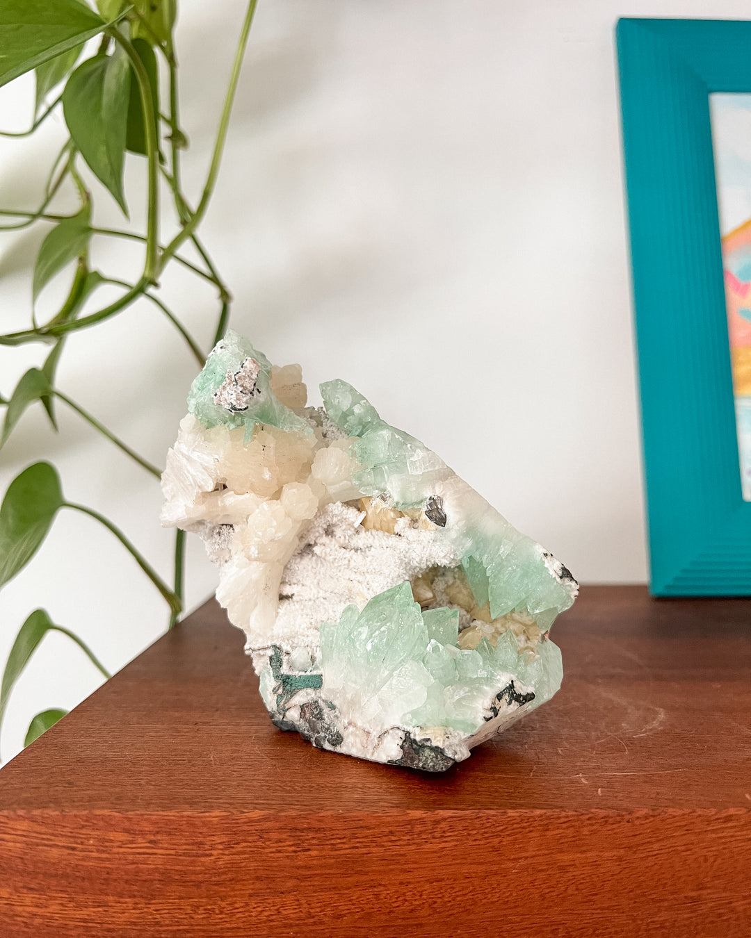 Green Apophyllite + Stilbite Cluster // Stone of Truth + Opens Intuition