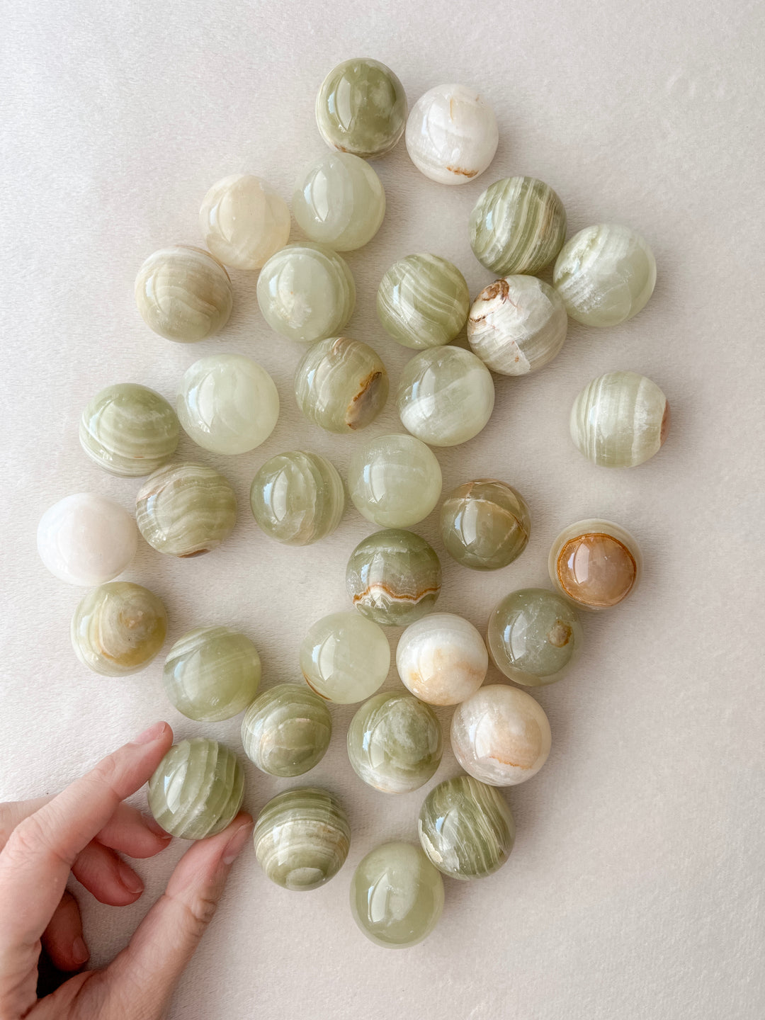 Green Onyx Sphere // Purify + Soothe + Rest