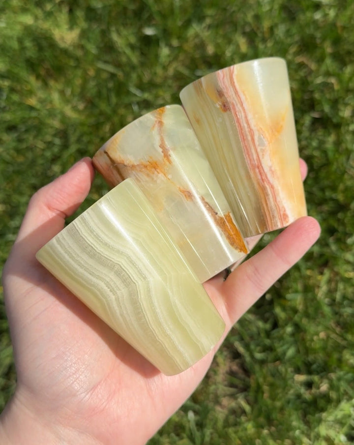 Green Onyx Shot Glass // Purify + Soothe + Rest