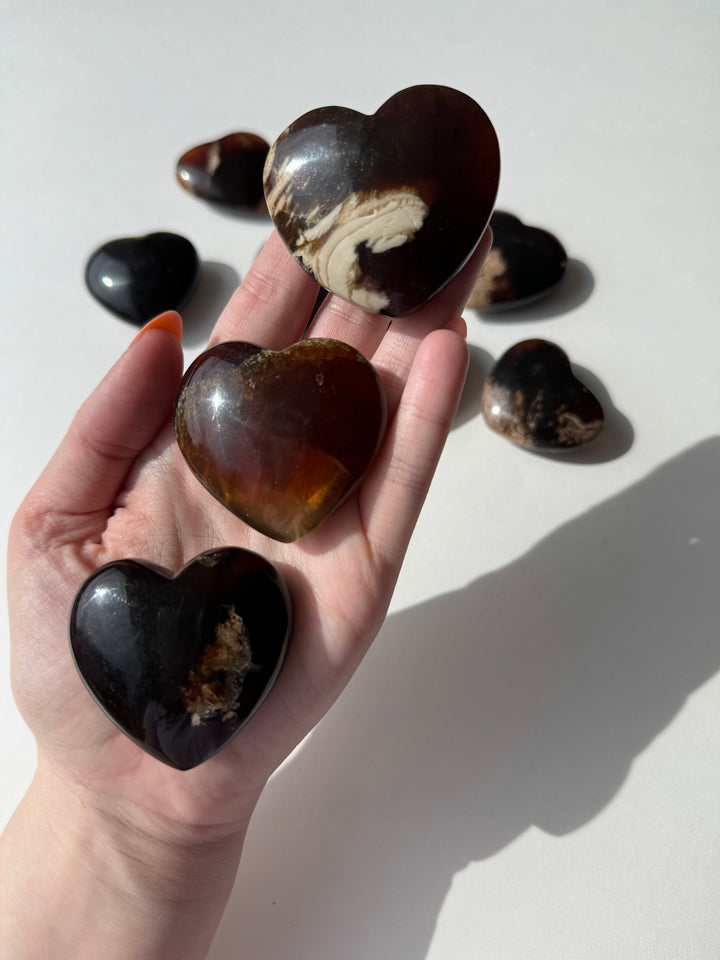 Indonesian Amber Heart // Balance + Wisdom