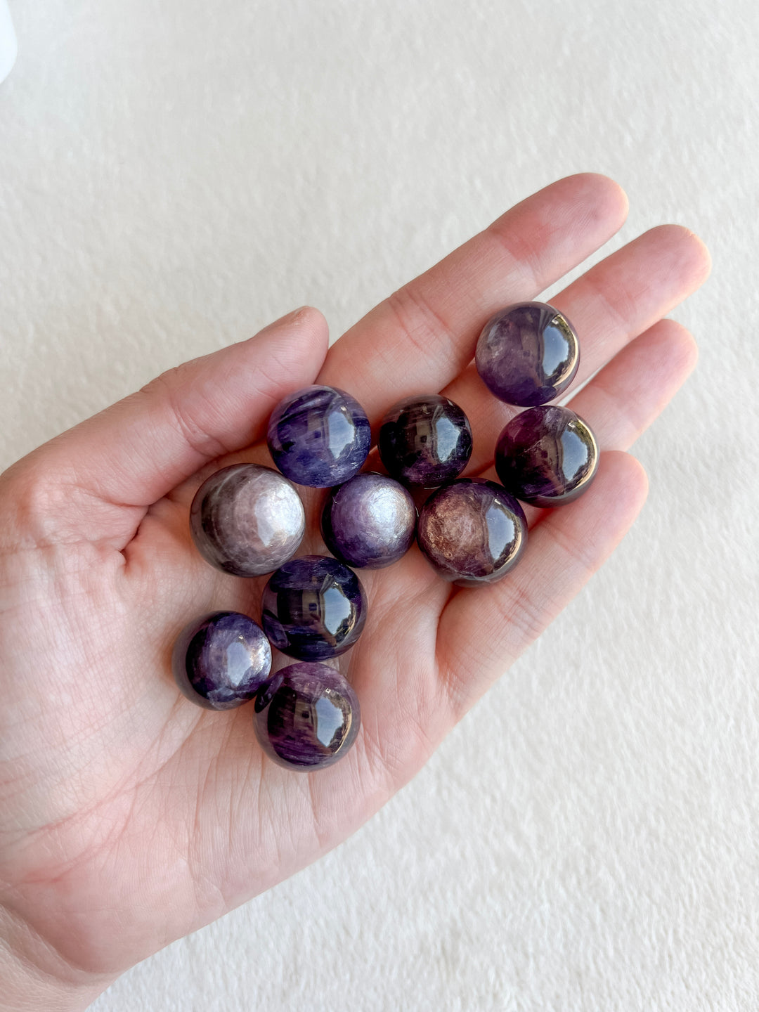 Lepidolite Mini Sphere // Calming + Supports Learning