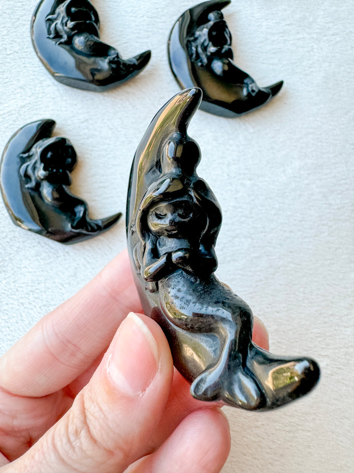 Mermaid in the Moon Carving