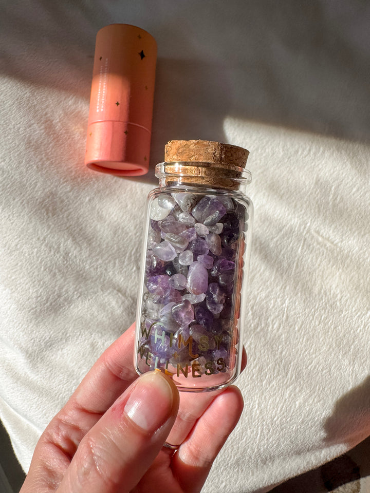 Mini Crystals in 50ml Glass Bottle