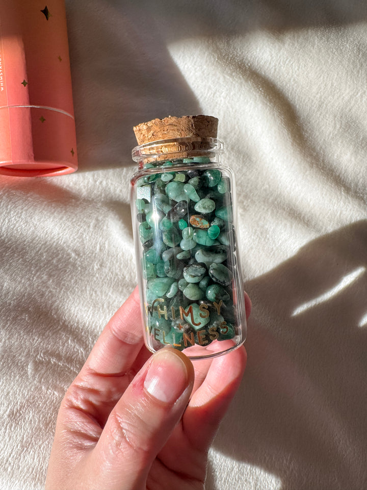 Mini Crystals in 50ml Glass Bottle