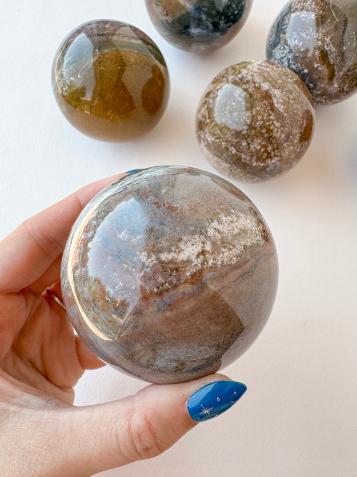 Ocean Jasper Sphere // Healing + Tranquility