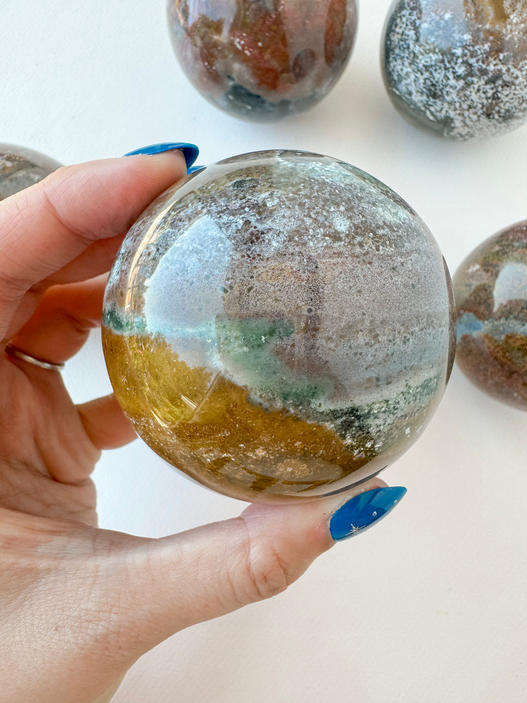 Ocean Jasper Sphere // Healing + Tranquility