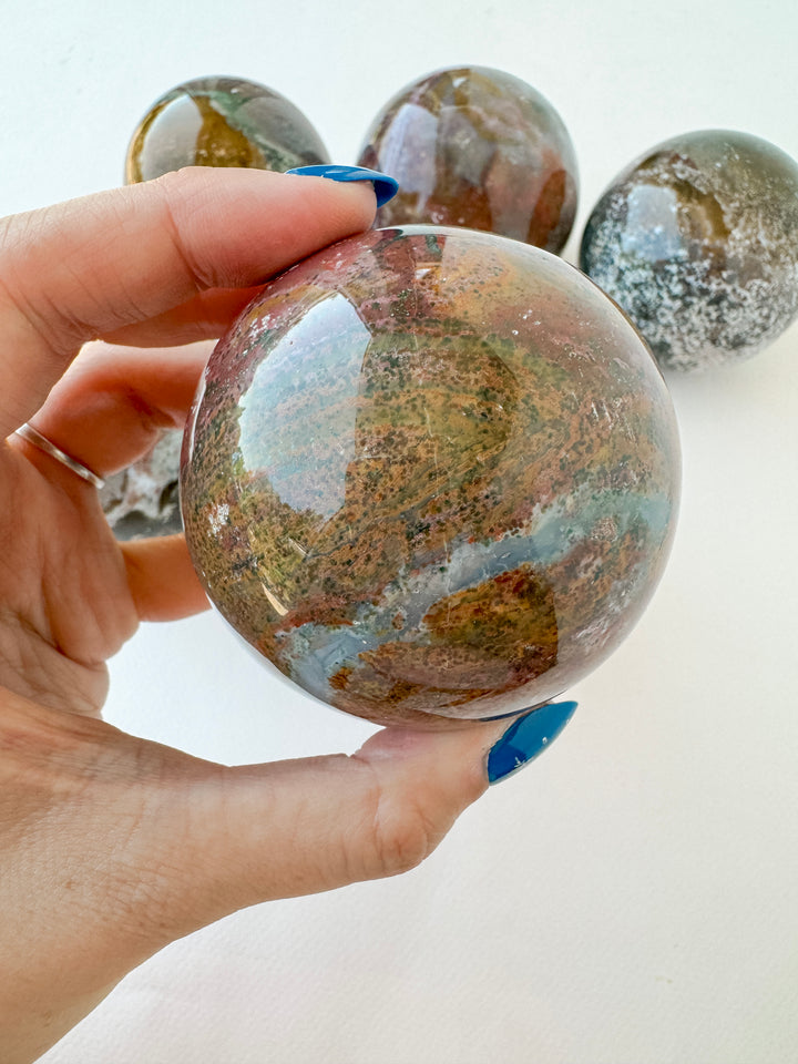 Ocean Jasper Sphere // Healing + Tranquility