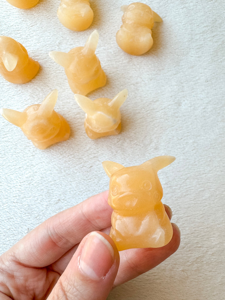 Orange Calcite Pikachu // Vitality + Creativity