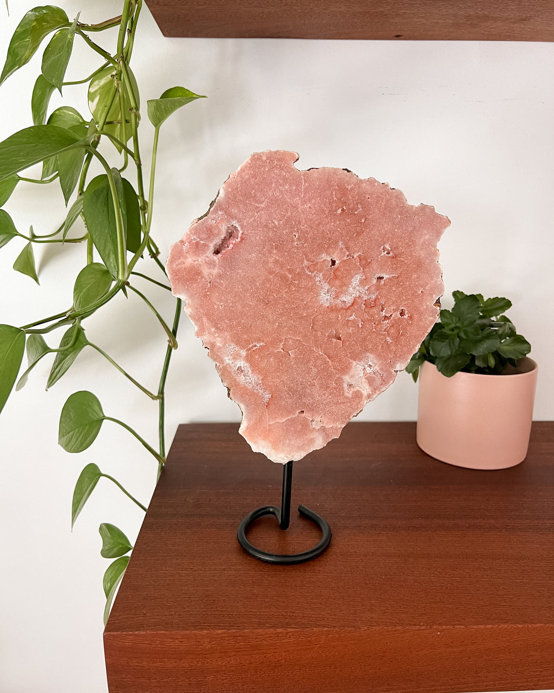 Pink Amethyst Slab + Stand // Love + Compassion