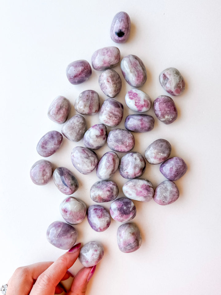 Pink Tourmaline in Quartz Tumble // Healing + Compassion