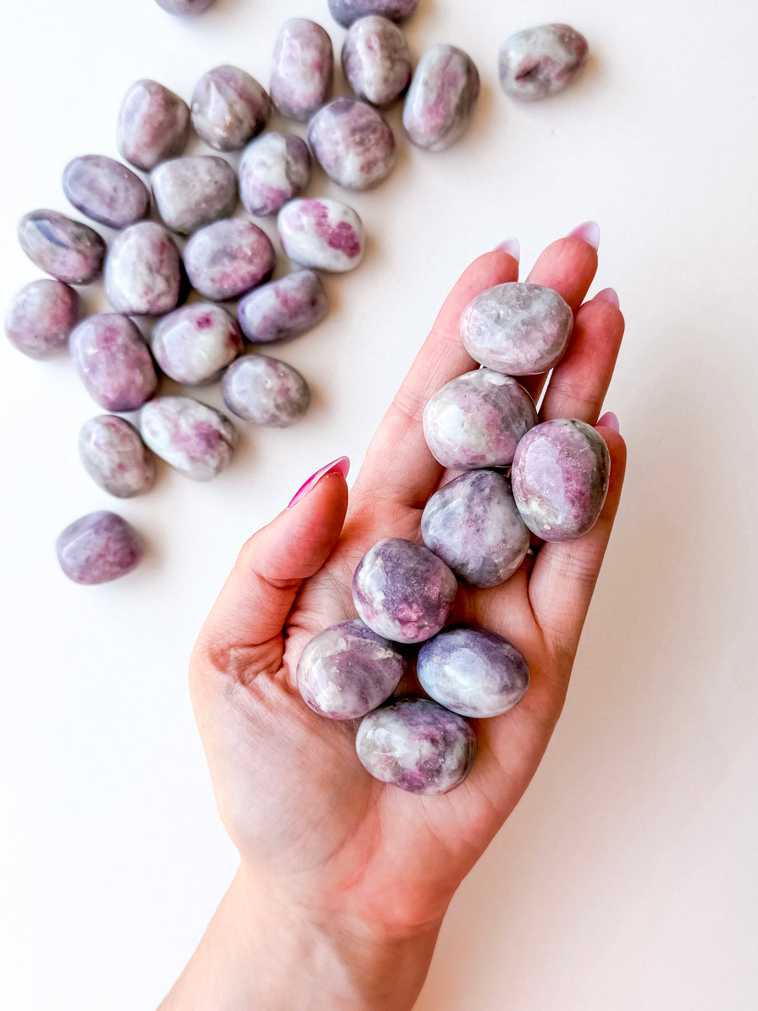 Pink Tourmaline in Quartz Tumble // Healing + Compassion