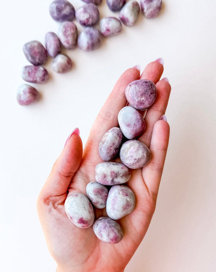 Pink Tourmaline in Quartz Tumble // Healing + Compassion