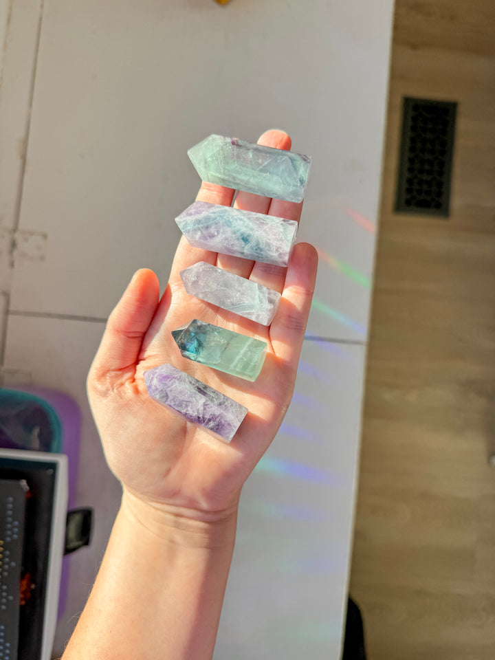 Rainbow Fluorite Tower // Clarity + Focus + Protection