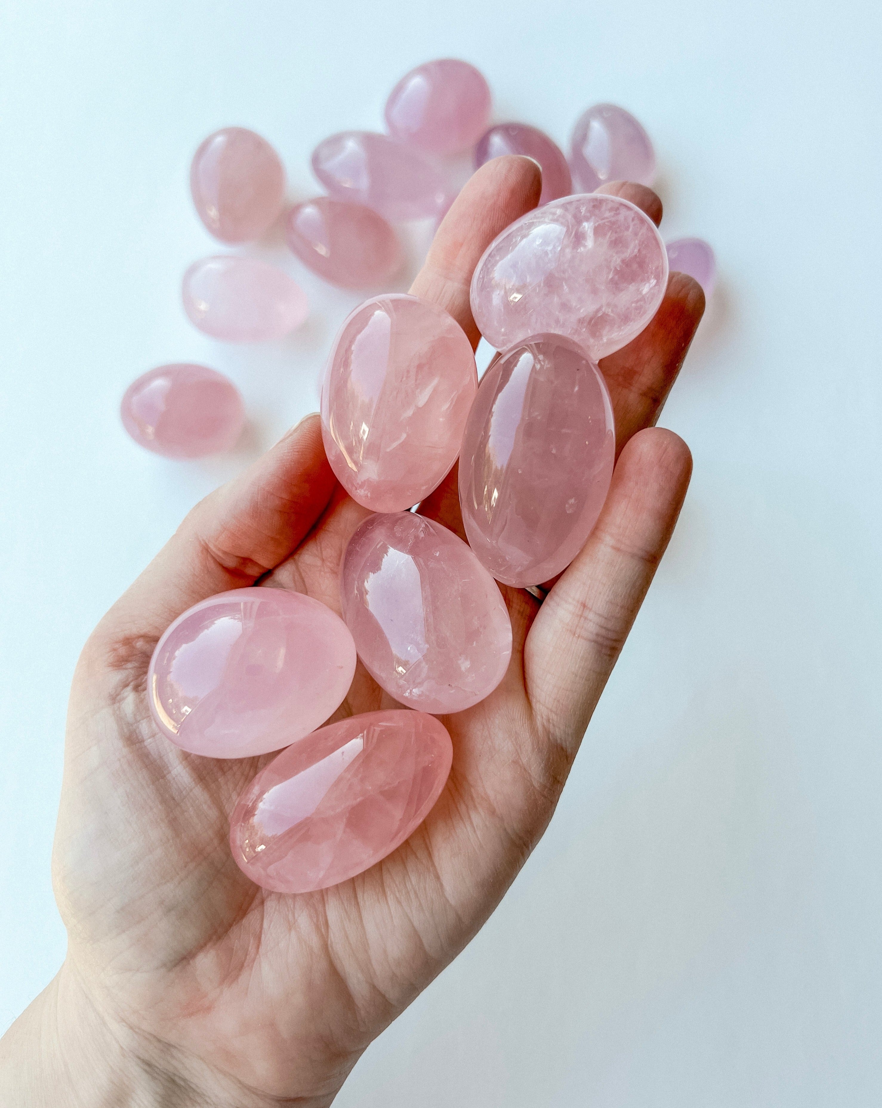 Premade Medium Bloomstone outlet in glow in the dark rose quartz color, soft firmness