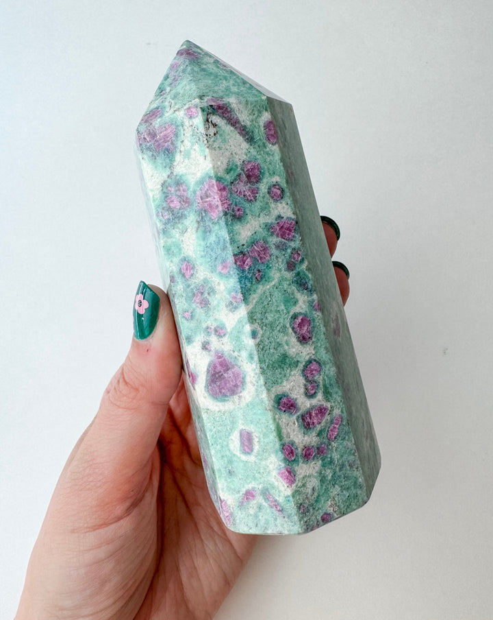 Ruby in Fuchsite Tower // Healing + Love + Acceptance
