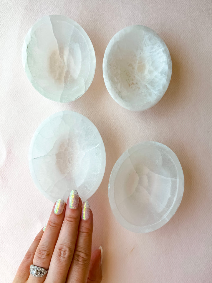 Selenite Oval Bowl  // Cleansing + Peace