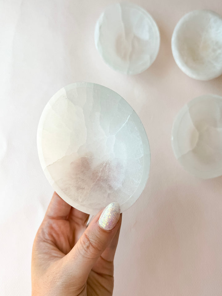 Selenite Oval Bowl  // Cleansing + Peace