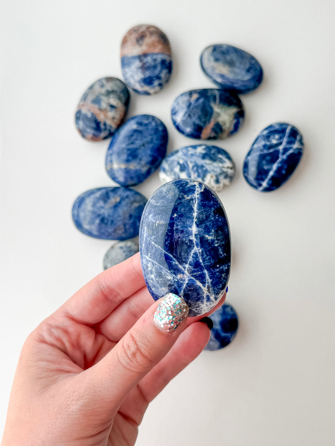 Sodalite Palm Stone // Clarity + Communication