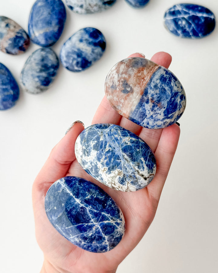 Sodalite Palm Stone // Clarity + Communication