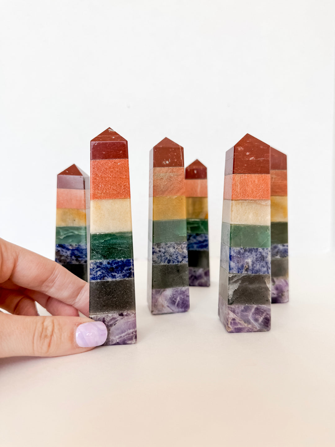 Rainbow Crystal Carvings