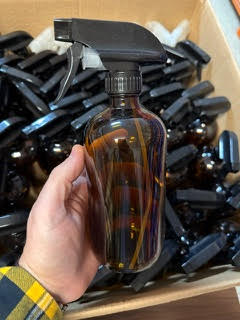 Amber Glass Spray Bottle