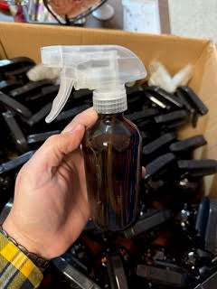 Amber Glass Spray Bottle