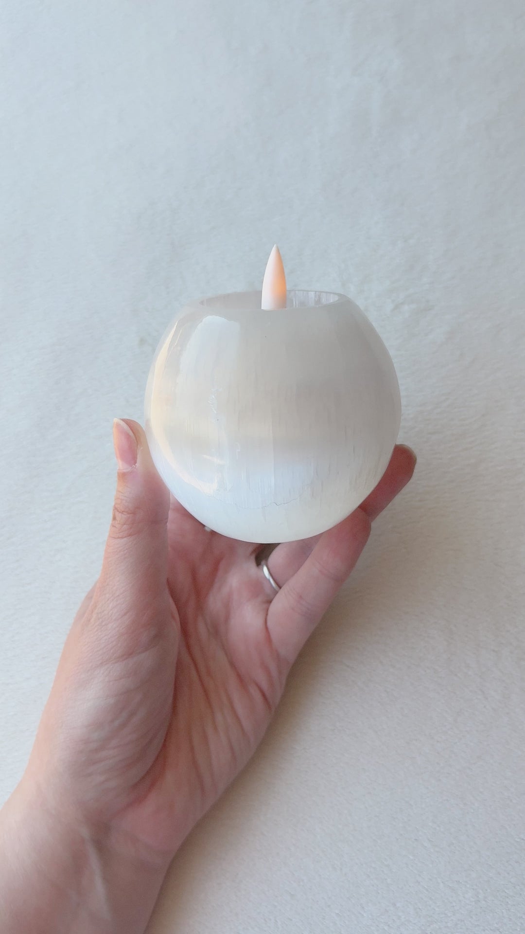 Selenite Candle Holder // Cleansing + Peace