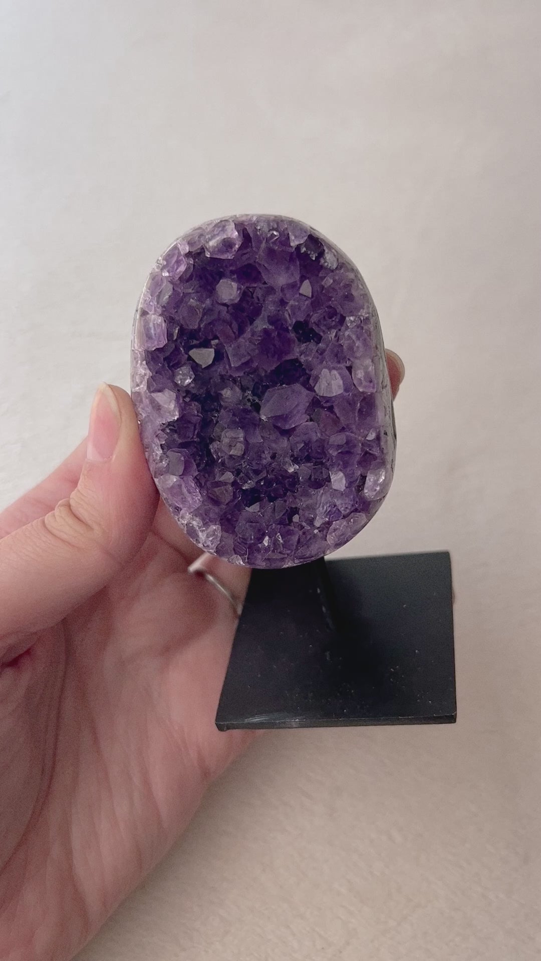 Amethyst Cluster with Stand (Small) // Tension + Protection + Healing