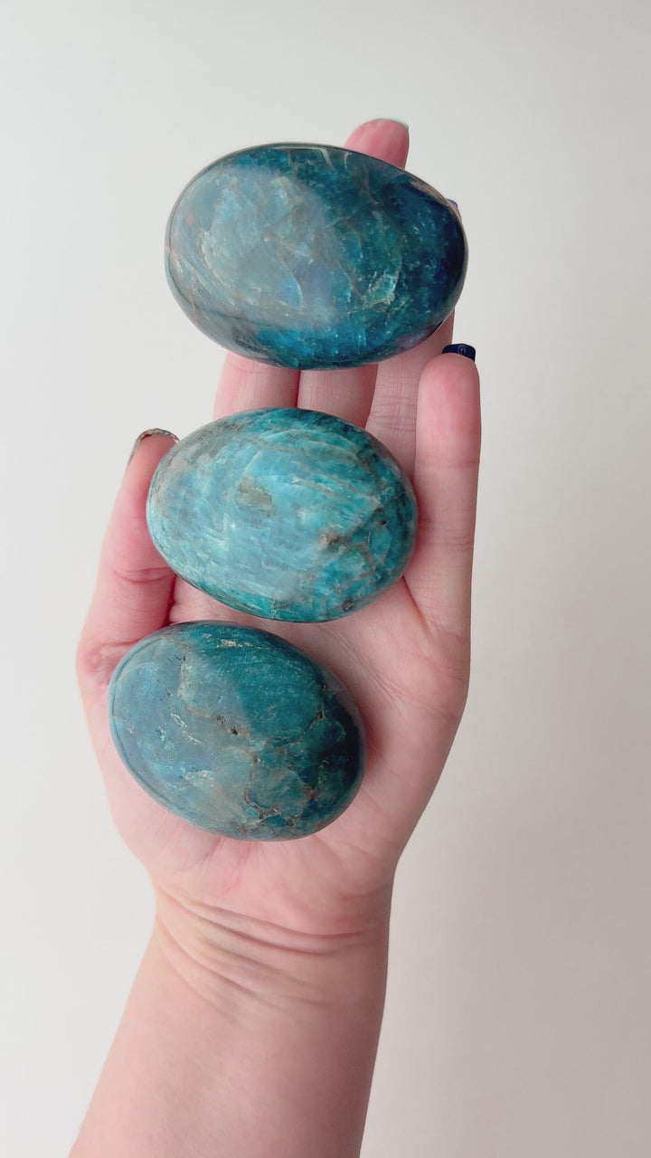 Apatite Palm Stone // Creativity + Motivation + Clarity