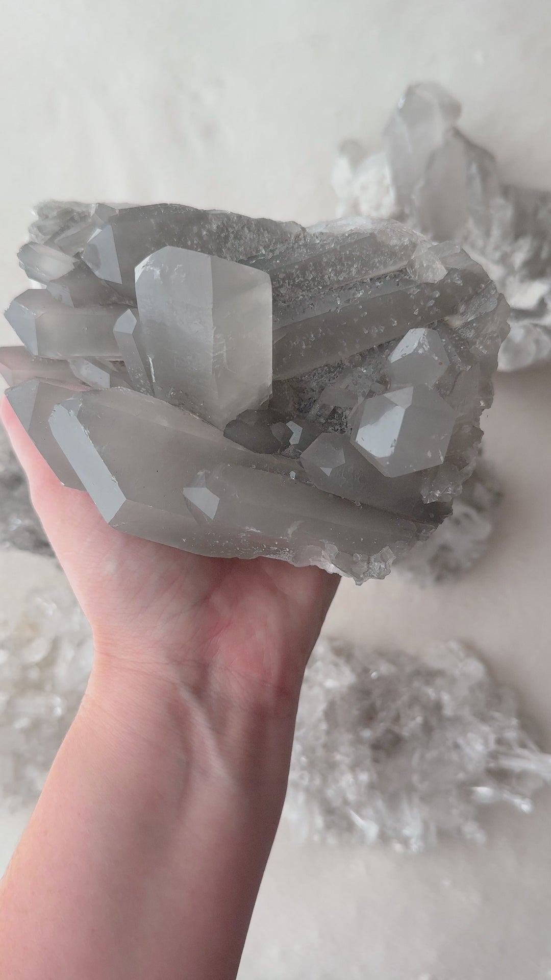 Gray Phantom Quartz Cluster // Transformation + Insight